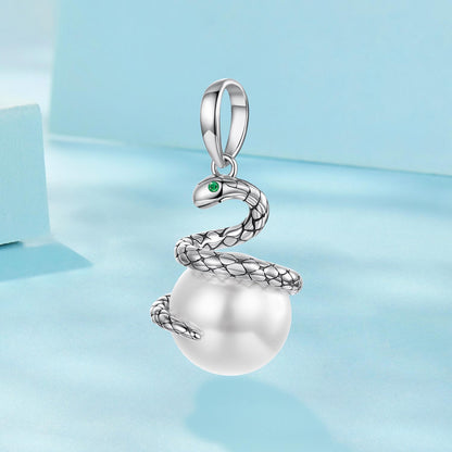Snake Pearl Pendant Charm