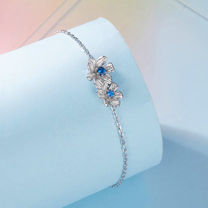 Blue Floral Bracelet