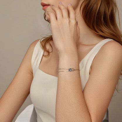 Natural Aqua Stone Bracelet