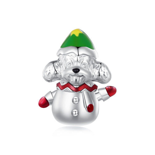 Christmas Snowman Puppy Charm
