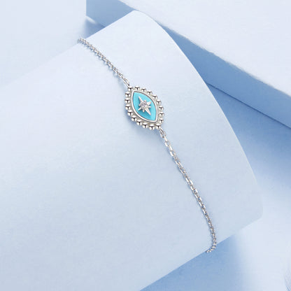 Geometric Evil Eye Bracelet