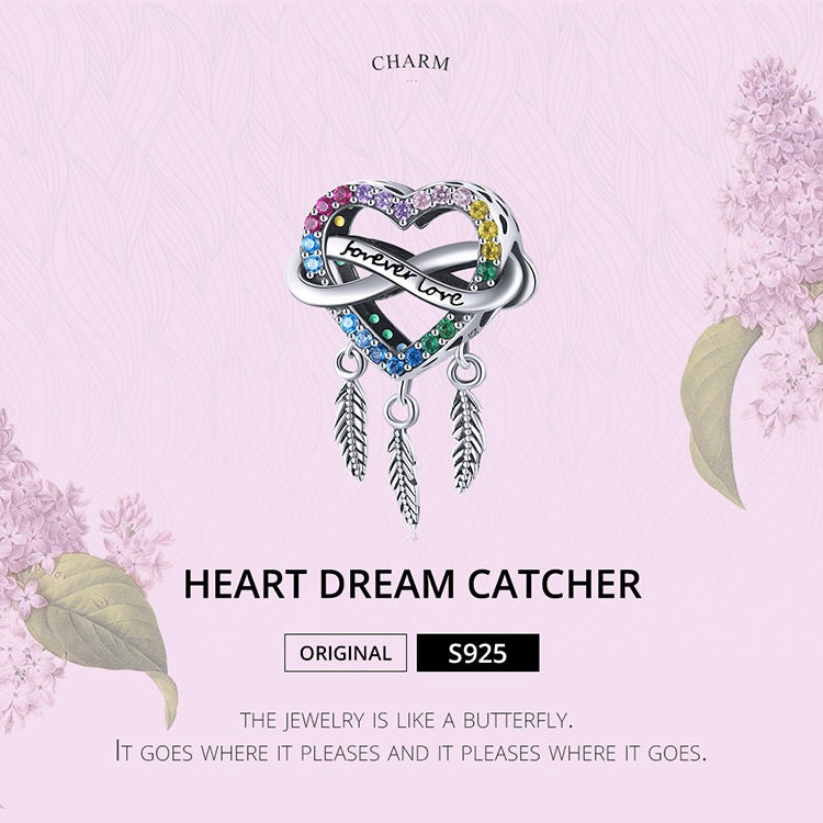 Heart Dream Catcher Charm