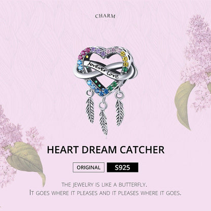 Heart Dream Catcher Charm