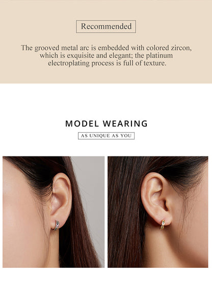 Curved Stud Earrings