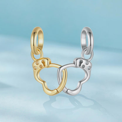 Heart Handcuff Pendant Charm