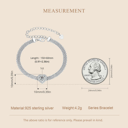 Woven Heart Moissanite Bracelet