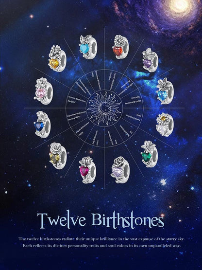 Twelve Birthstones Charm,