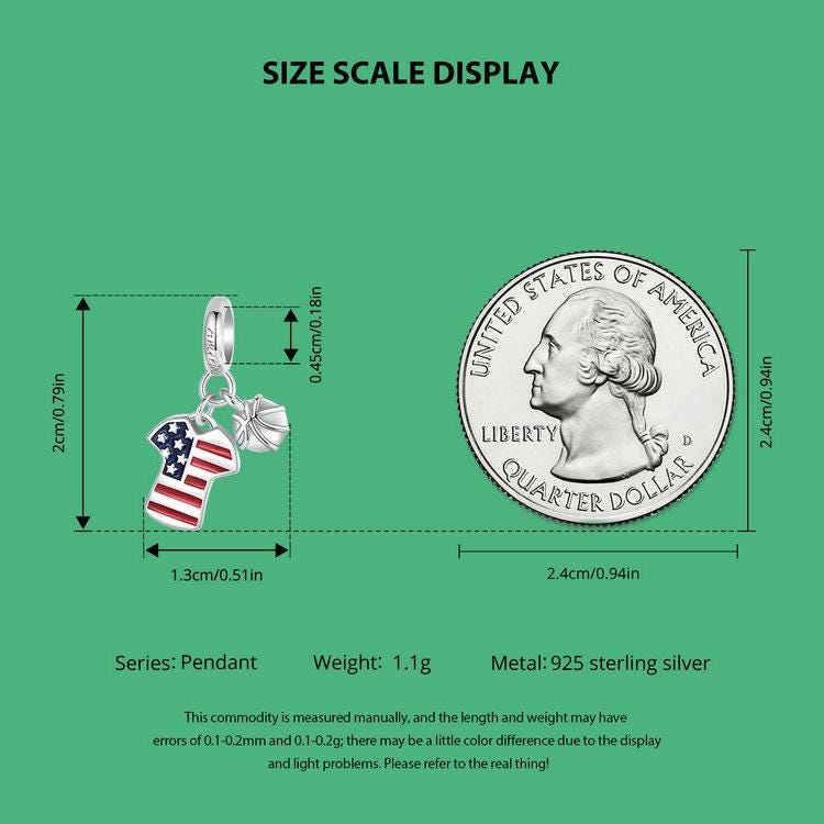 American Football Jersey Charm