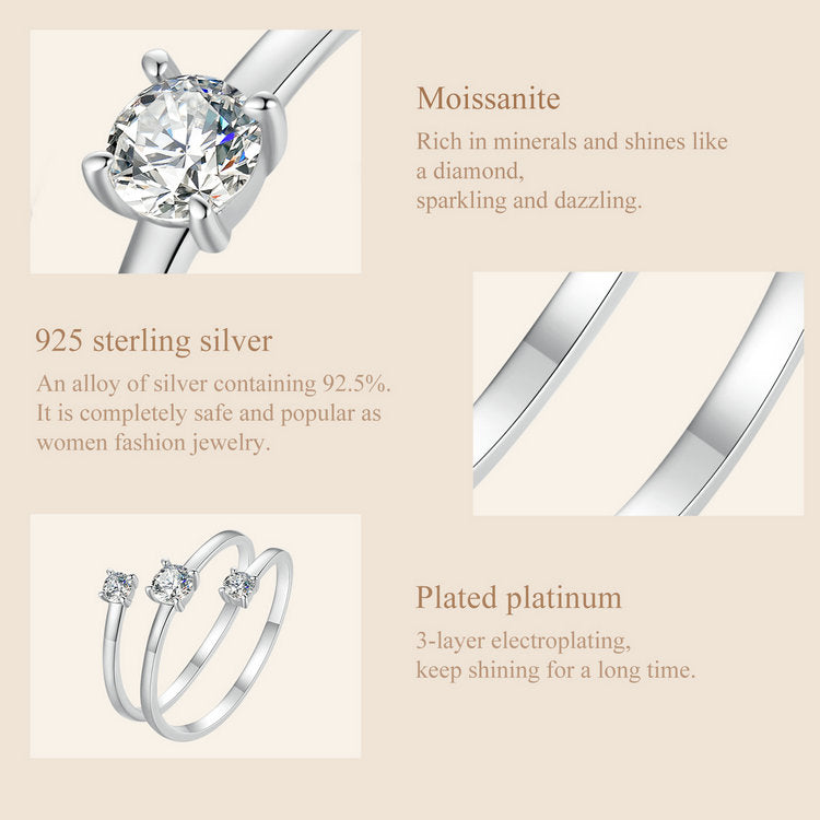 0.3 Carat Woven Moissanite Ring