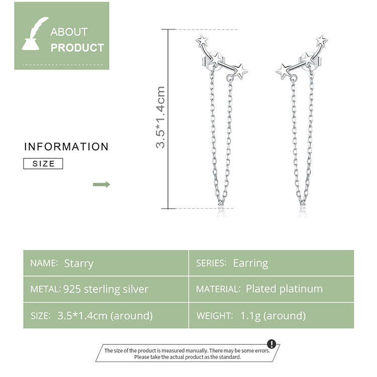 Fringe Star Hoop Earrings