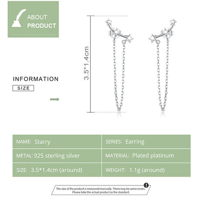Fringe Star Hoop Earrings