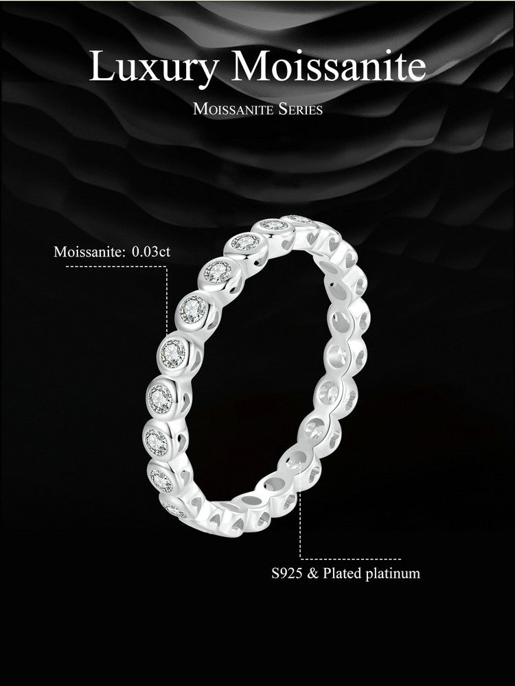 Shimmering Channel-Set Moissanite Ring