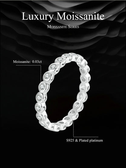 Shimmering Channel-Set Moissanite Ring