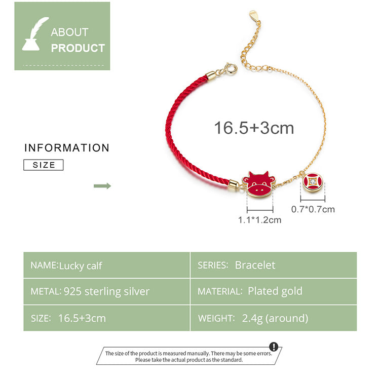 Prosperity Ox Charm Bracelet