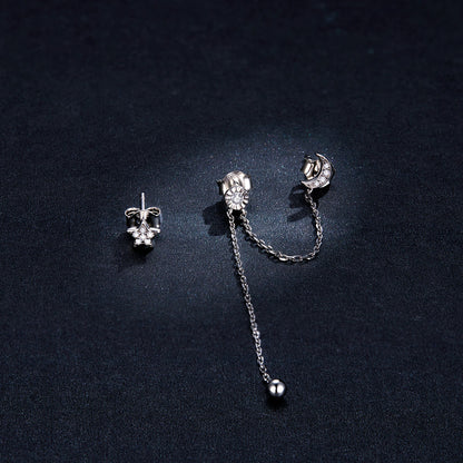 Dreamy Star Moon Hoop Earrings