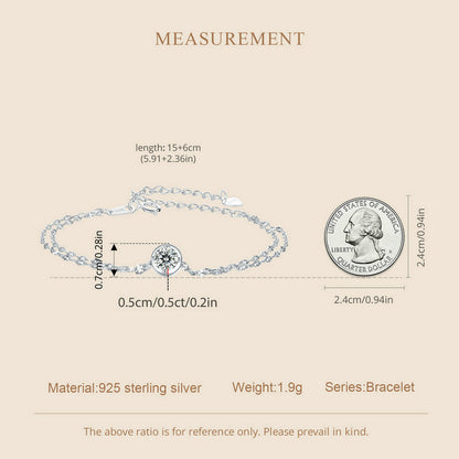 0.5ct Double-Layer Tile Moissanite Bracelet
