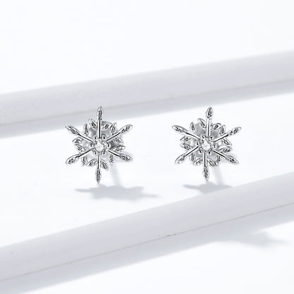 Romantic Snowflake Hoop Earrings