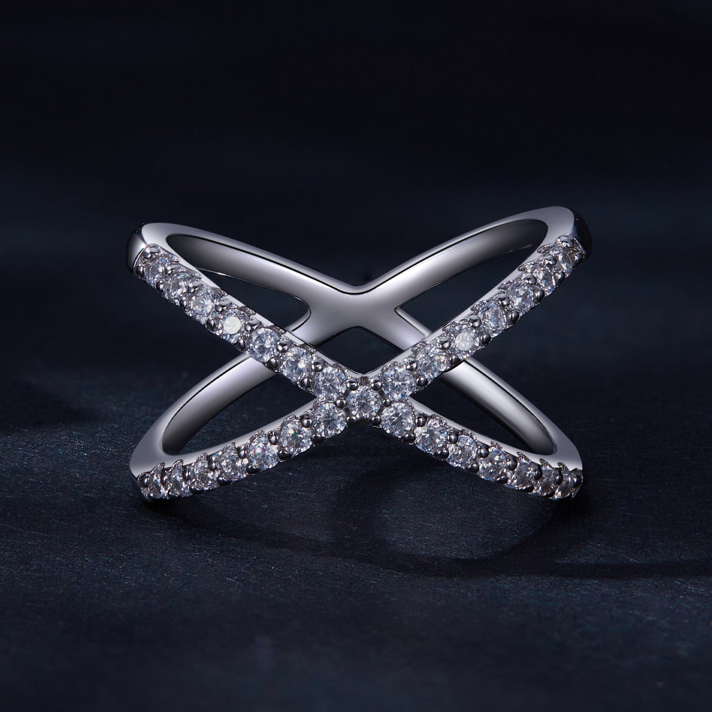 Double-Layer Moissanite Ring