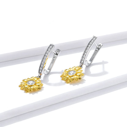 Sunflower Clip-On Earrings
