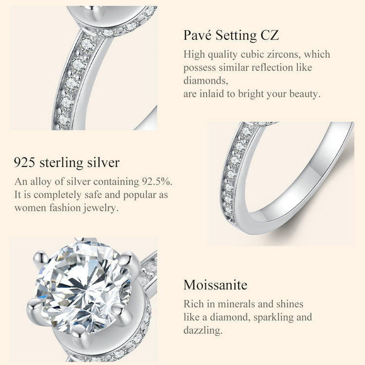 Dazzling Moissanite Wedding Ring
