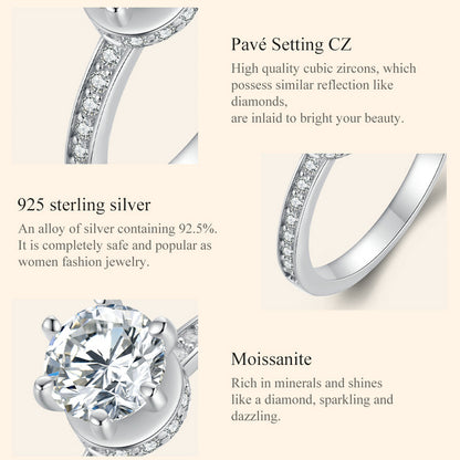 Dazzling Moissanite Wedding Ring