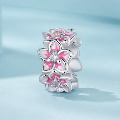 Cherry Flower Stopper Beads Charm