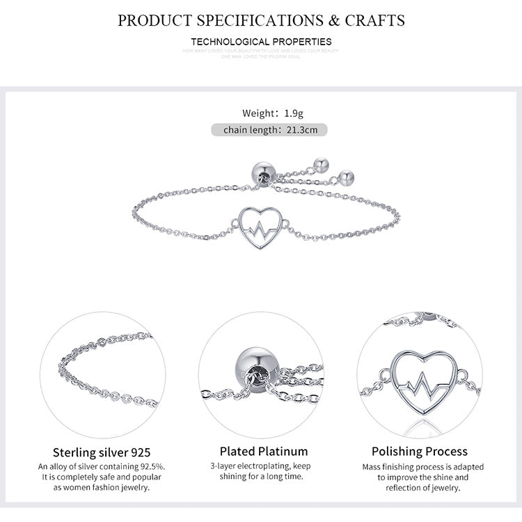 Heartbeat Pattern Bracelet