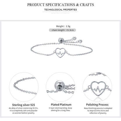 Heartbeat Pattern Bracelet