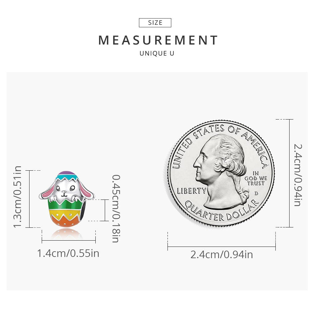 Rabbit Easter Egg Charm