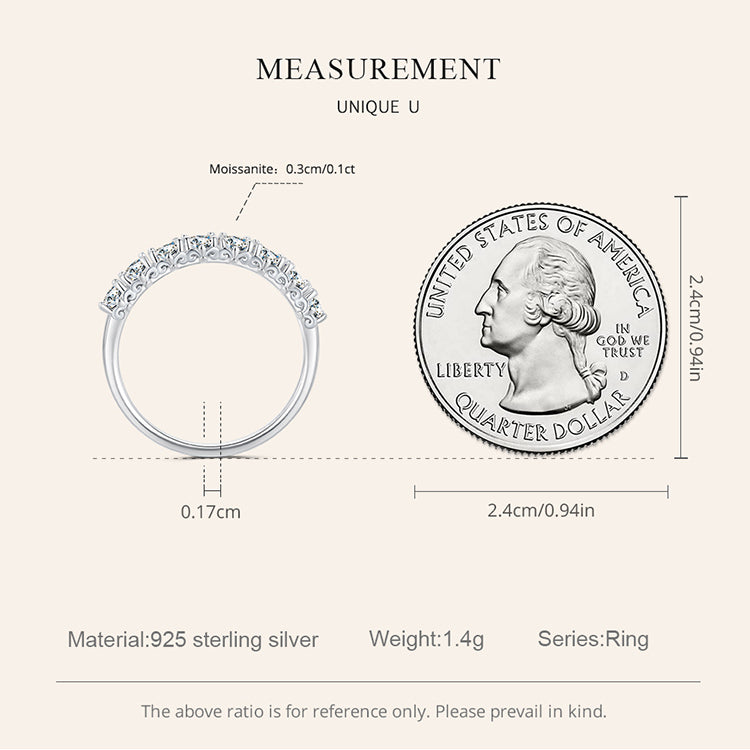 Patterned Moissanite Ring