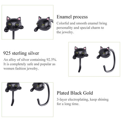 Compact Cat Earrings