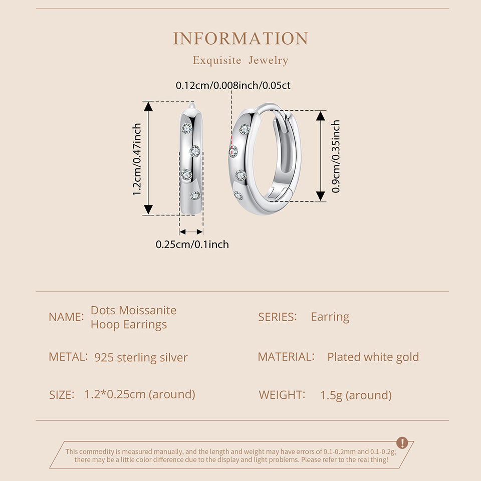 Bubble Design Moissanite Ear Climbers