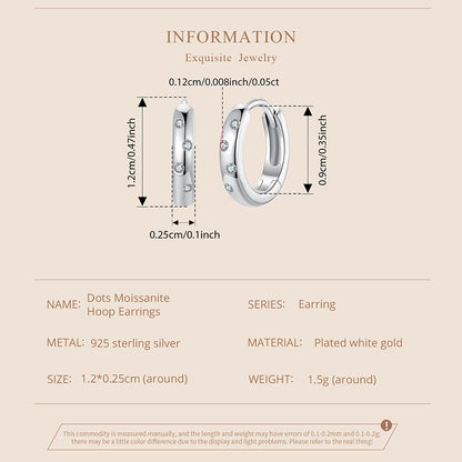 Bubble Design Moissanite Ear Climbers