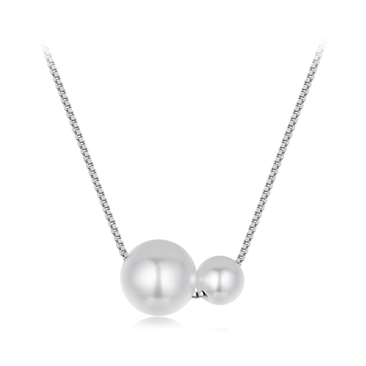Simulated Pearl Collarbone Necklace