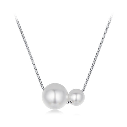 Simulated Pearl Collarbone Necklace