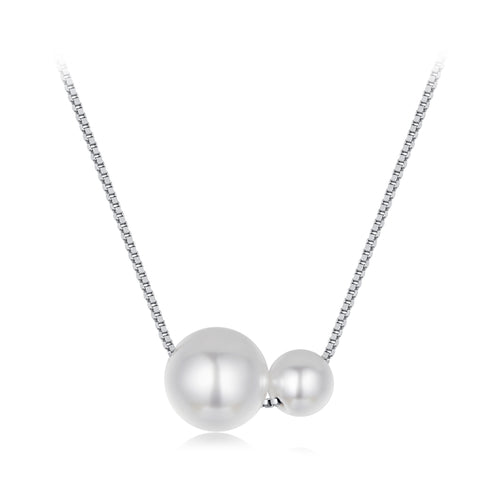 Simulated Pearl Collarbone Necklace
