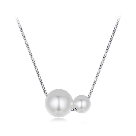Simulated Pearl Collarbone Necklace