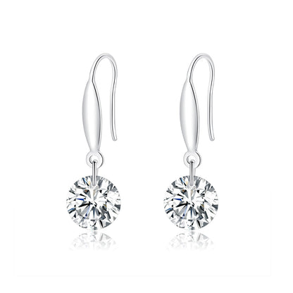 Single Zircon Stud Earrings