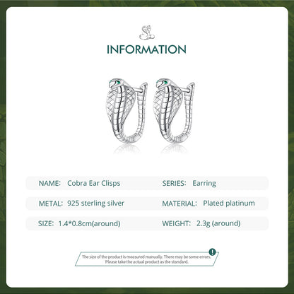 Cobra Clip-On Earrings