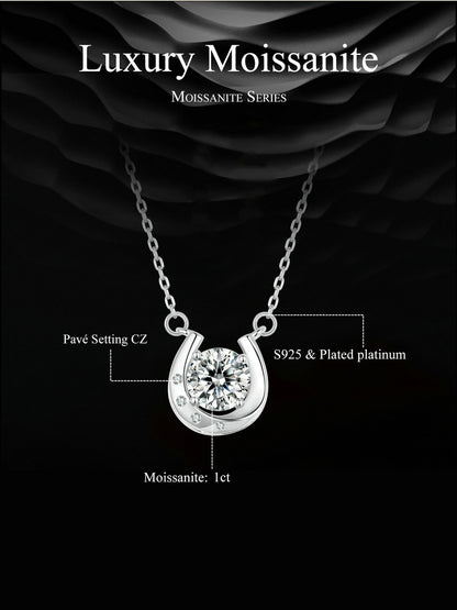 Horseshoe Moissanite Necklace