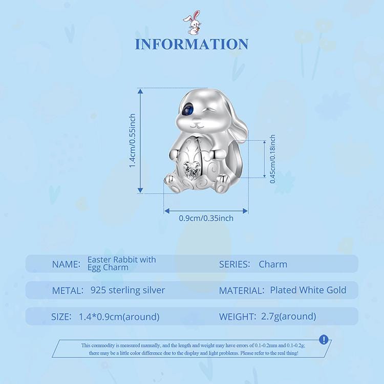 Easter Rabbit with Egg Charm