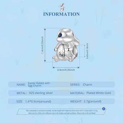 Easter Rabbit with Egg Charm