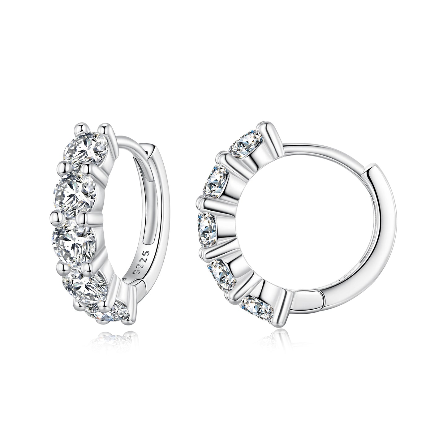 Half-Hoop Moissanite Ear Climbers