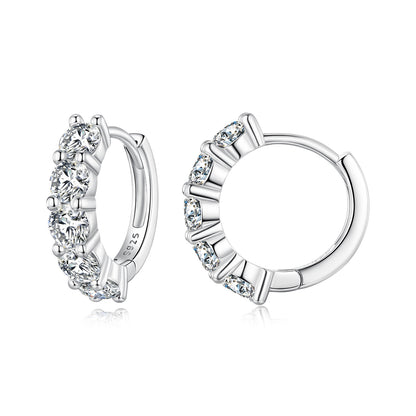 Half-Hoop Moissanite Ear Climbers