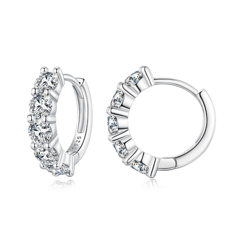 Half-Hoop Moissanite Ear Climbers