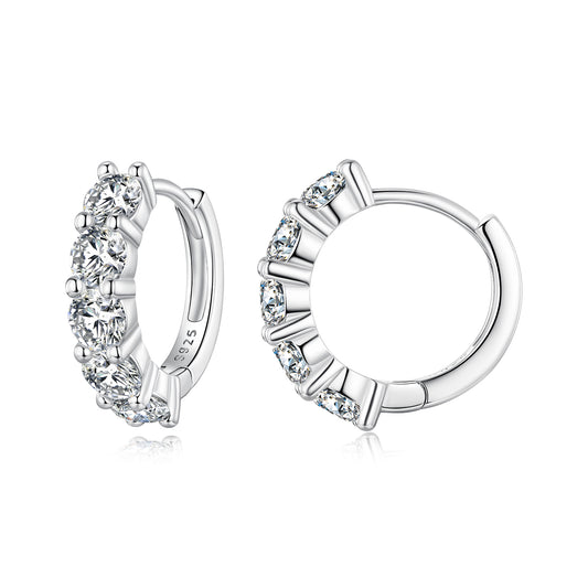 Half-Hoop Moissanite Ear Climbers