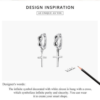 Creative Cross Hoop Earrings