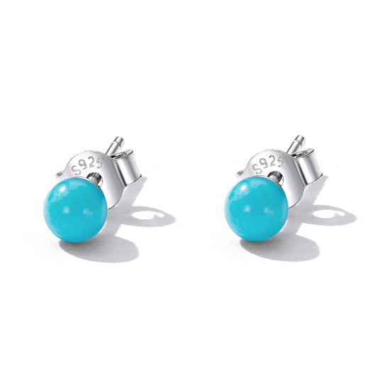 Minimalist Turquoise Stud Earrings