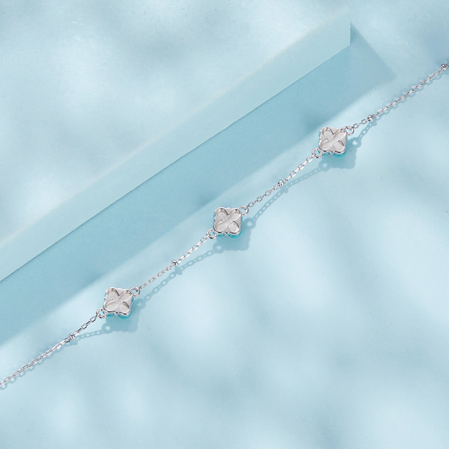 Turquoise Clover Charm Bracelet