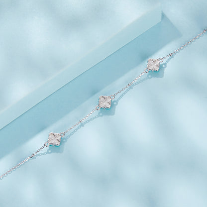 Turquoise Clover Charm Bracelet